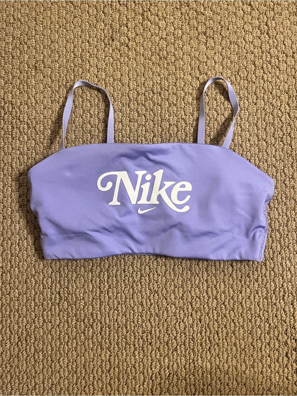Nike Lavender Script Logo Crop Top